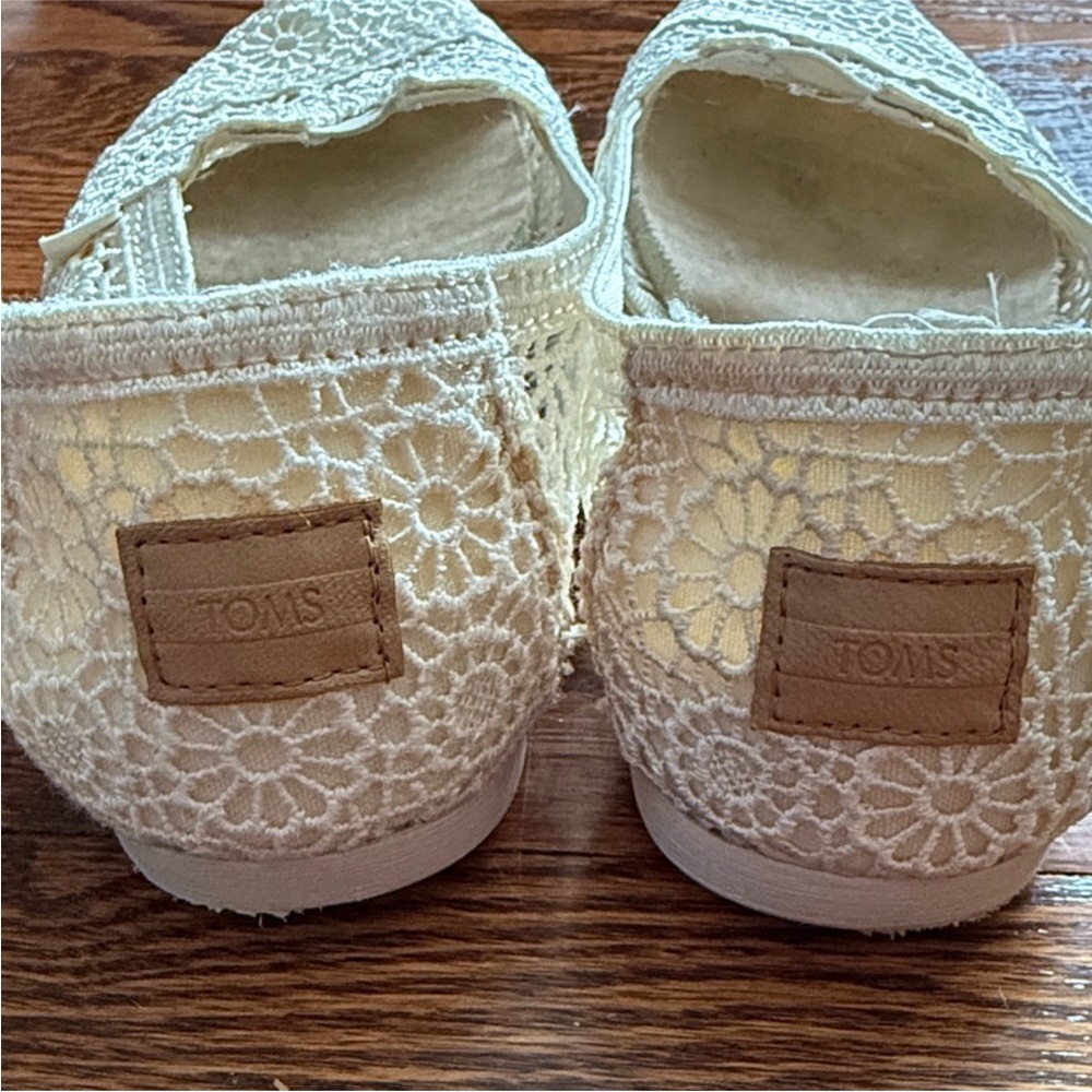 Toms Cream Crochet Lace Slip-Ons - Picture 5 of 5